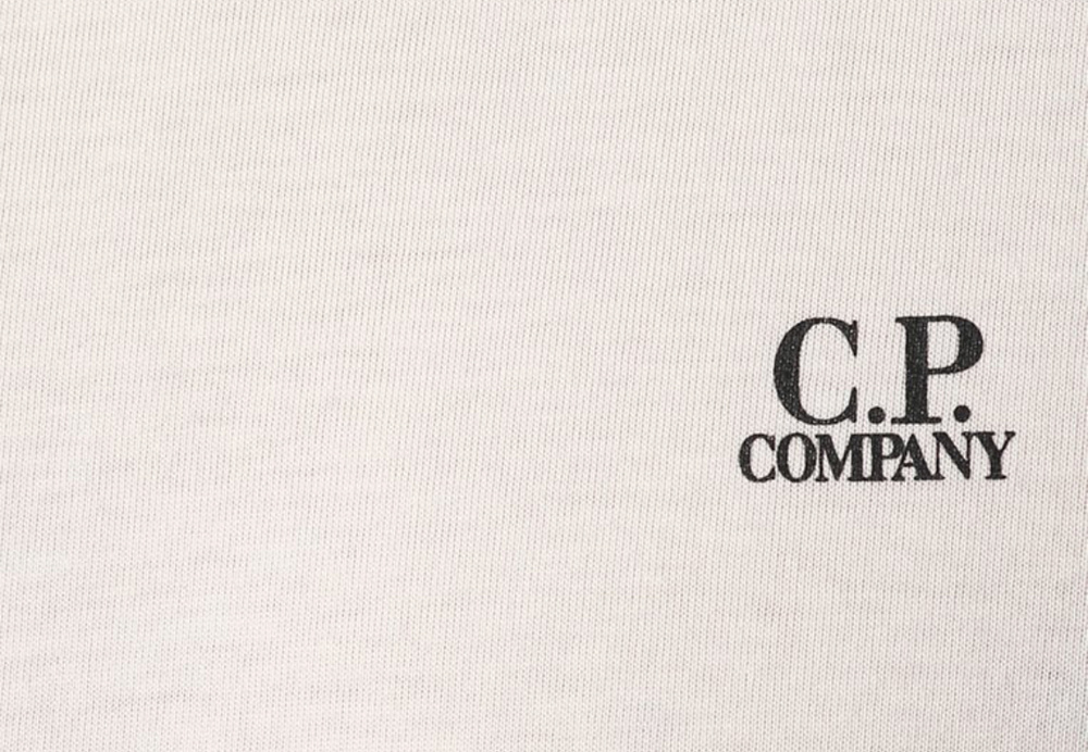 C.P. COMPANY Goggle Print T-Shirt Gauze White
