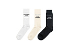 Drôle de Monsieur Le 3-Pack de Chaussettes Slogan Multicolor