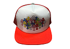 Chrome Hearts Multicolor Cross Trucker Hat Red/White