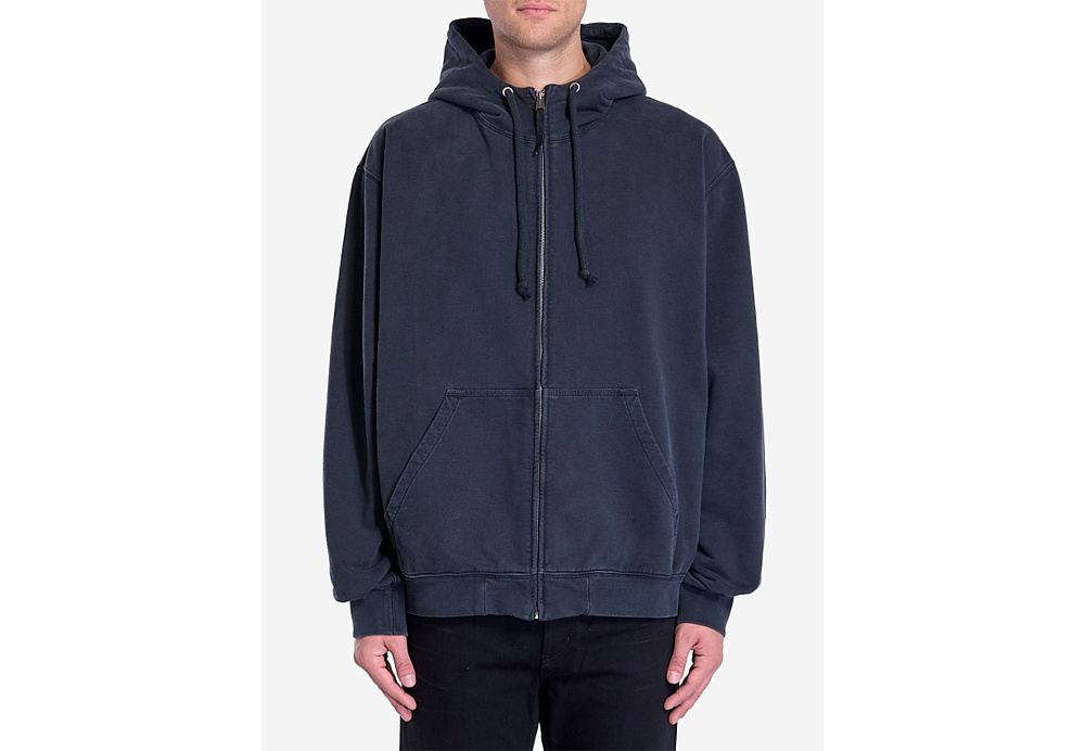 Maison Margiela Zip Felpa Oversize Con Logo Ricamato