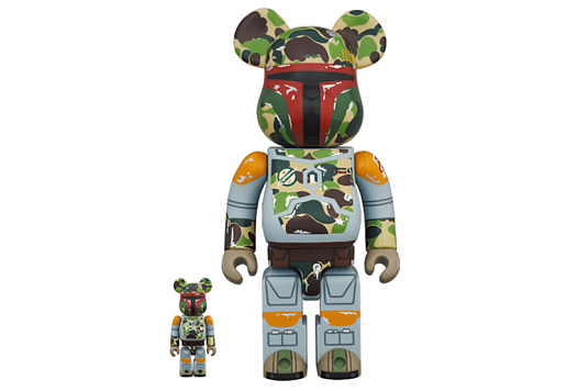 Bearbrick BAPE x STAR WARS BOBA FETT 100% & 400% Set