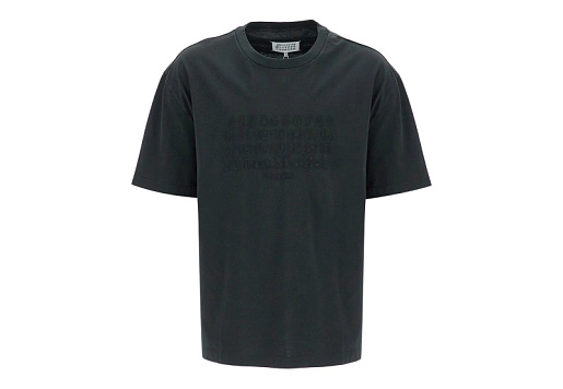 Maison Margiela Logo Embroidered T-Shirt Black