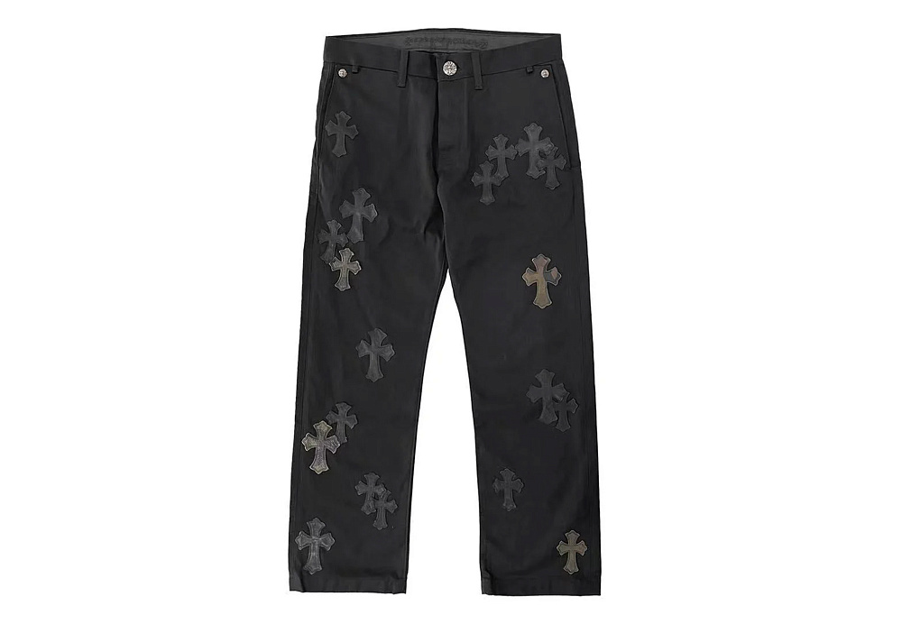 Chrome Hearts Black Patchwork Carpenter Denim Jeans