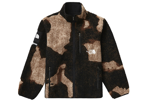 КУРТКА Supreme The North Face Bleached Denim Print Fleece Jacket Black (FW21)