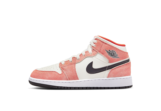 Nike Air Jordan 1 Mid SE Orange Suede (GS)