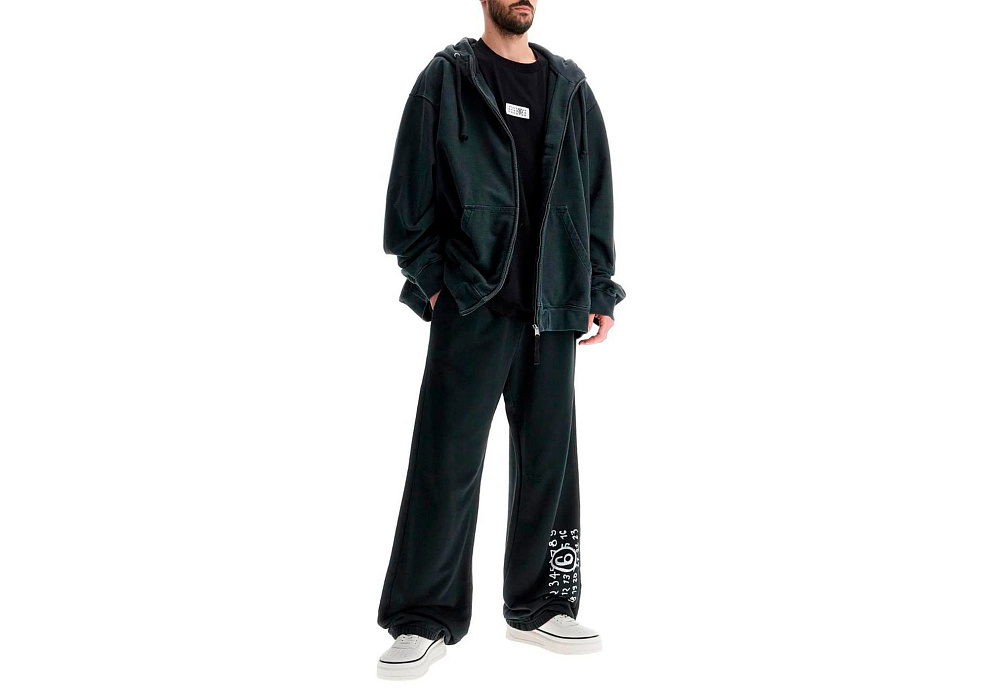 MM6 Maison Margiela Number Logo Label Cotton Short-Sleeve T-Shirt Black