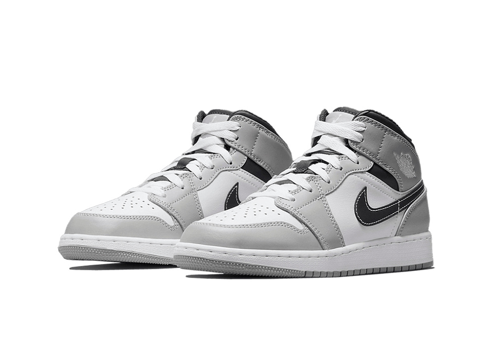 Nike Air Jordan 1 Mid Light Smoke Grey Anthracite (GS)