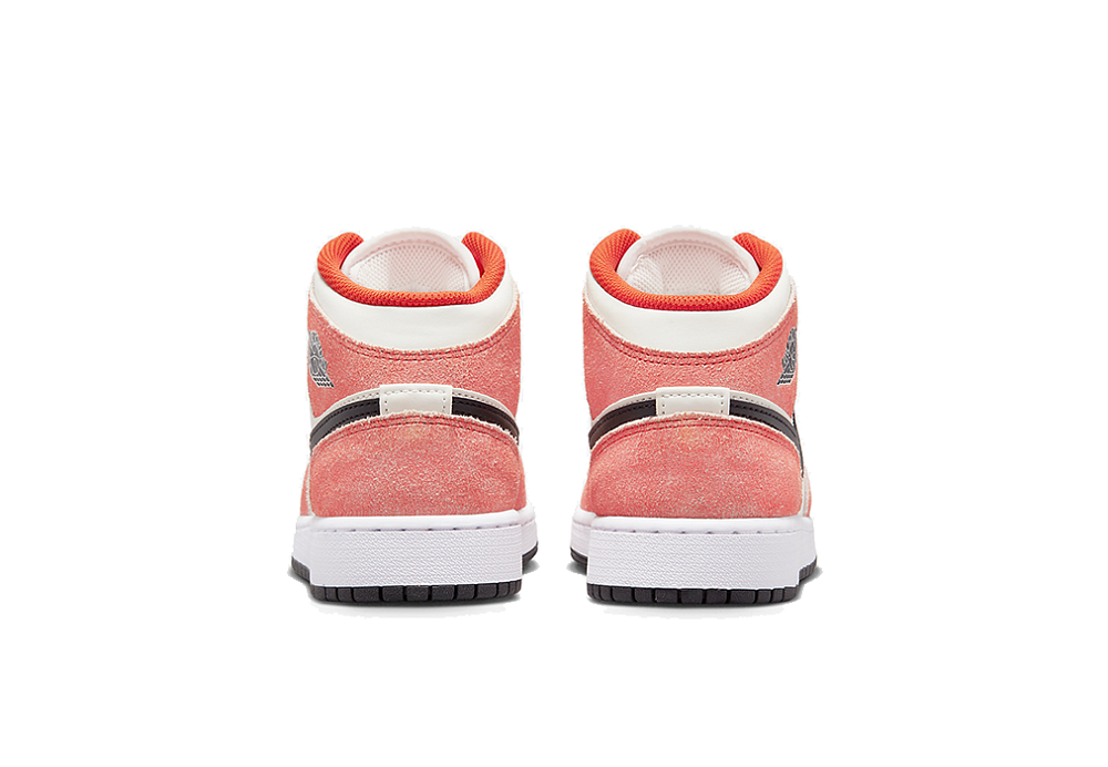 Nike Air Jordan 1 Mid SE Orange Suede (GS)