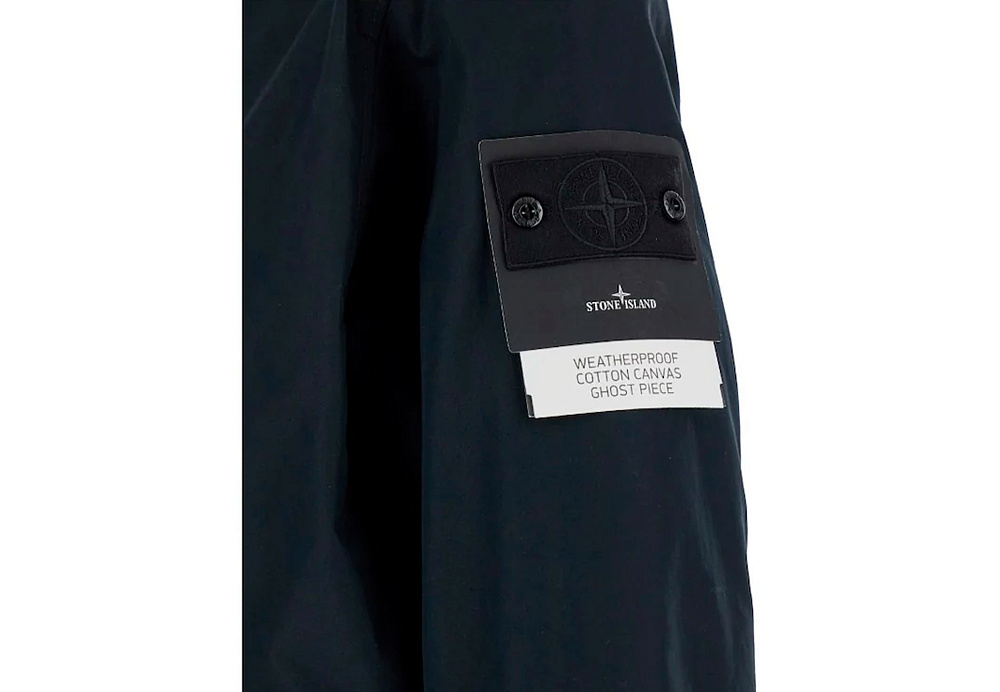 Stone Island Ghost Jacket In Durable Weatherproof Black