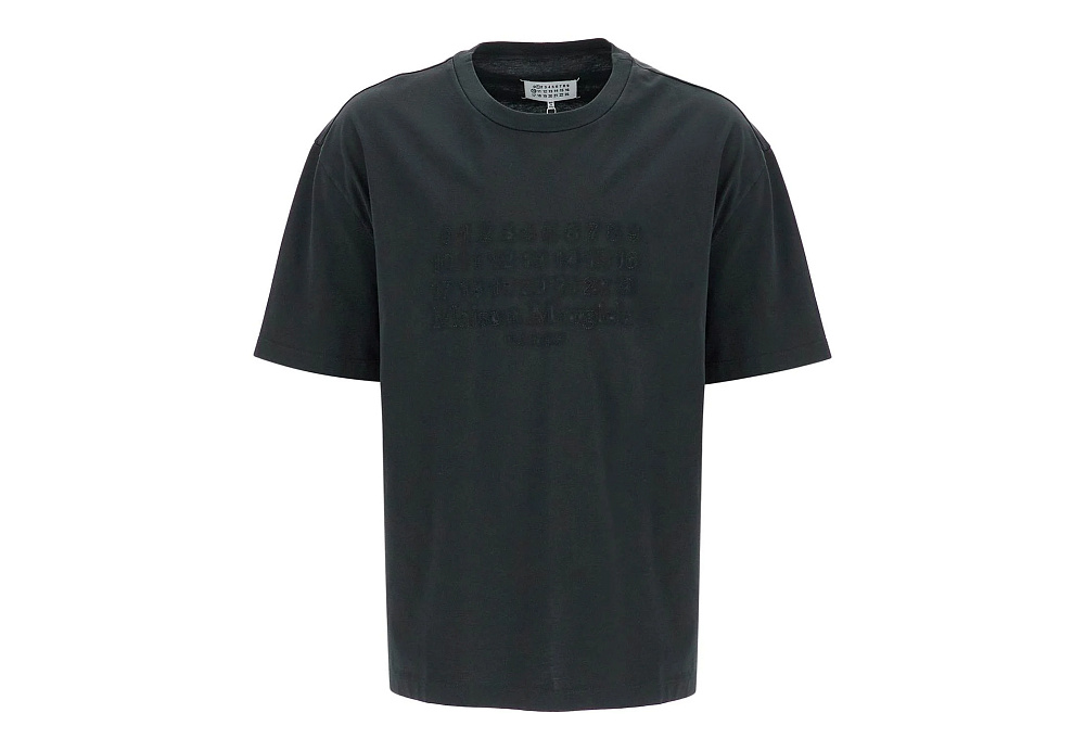 Maison Margiela Logo Embroidered T-Shirt Black
