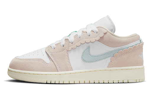 Nike Air Jordan 1 Low White Pink Soft Blue (GS)