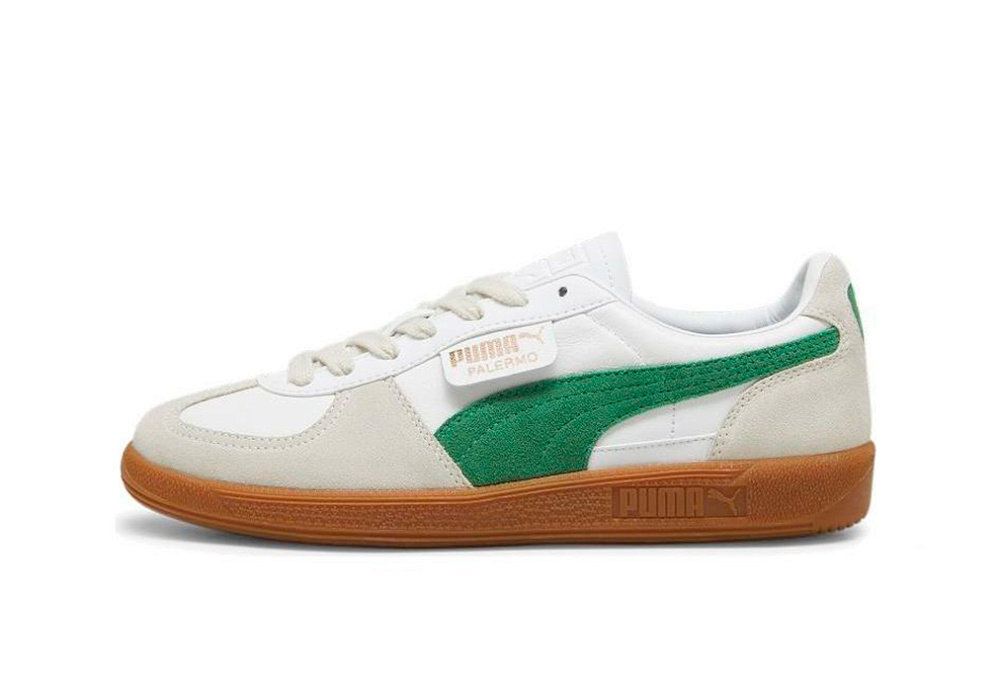 Puma Palermo Leather White Archive Green Gum