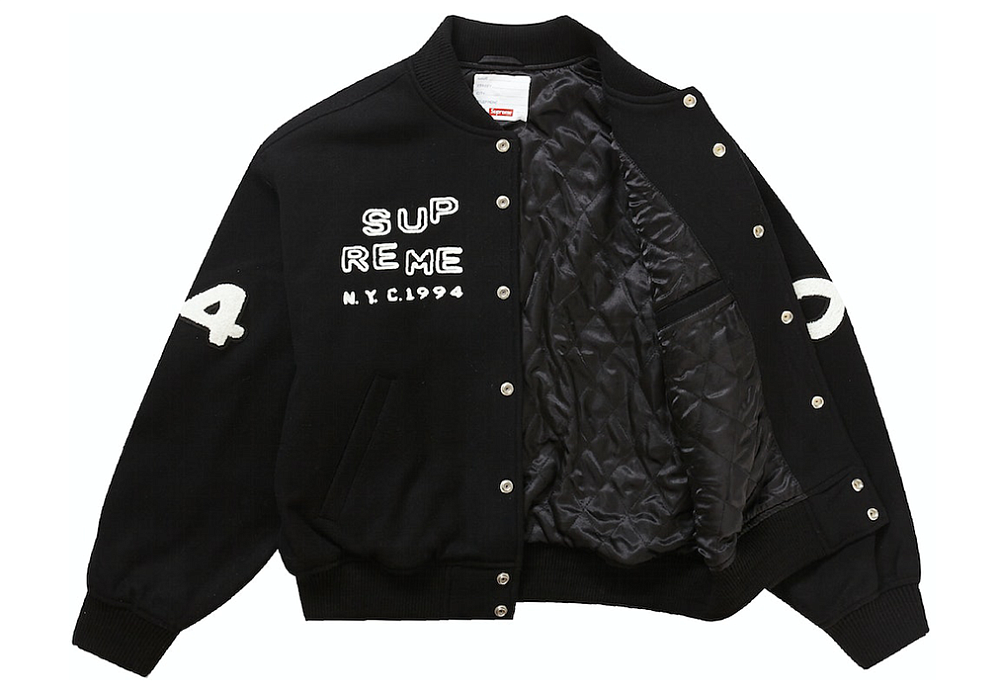 Supreme Tourist Varsity Jacket Black (SS23)