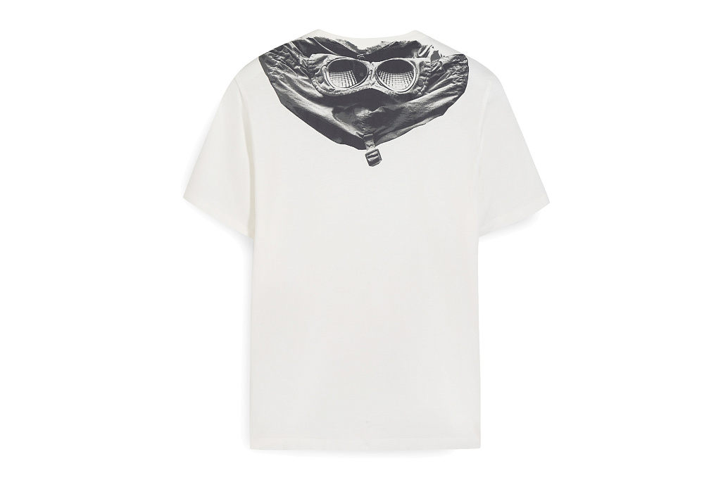 C.P. COMPANY Goggle Print T-Shirt Gauze White