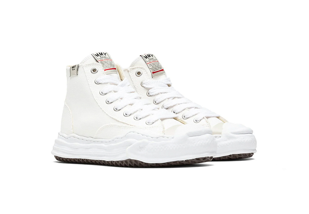 Maison Mihara Yasuhiro Original Sole Toe Cap Hi Canvas Sneaker White