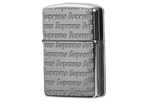 Supreme Repeat Engraved Zippo Silver (FW22)