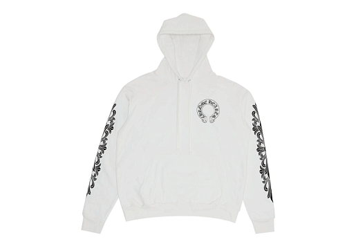 Chrome Hearts Floral Horseshoe Hoodie White