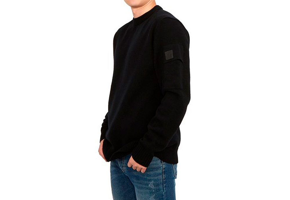 C.P. COMPANY Merino Wool Pullover Sweater Black