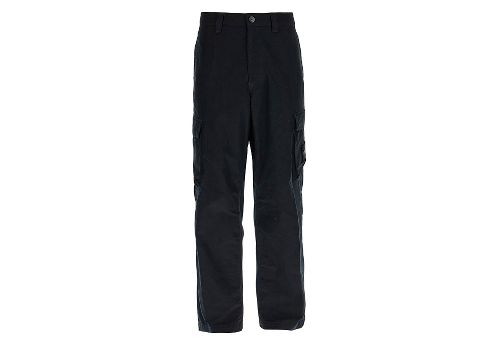 Stone Island Cotton Ghost Cargo Pants For Men Black