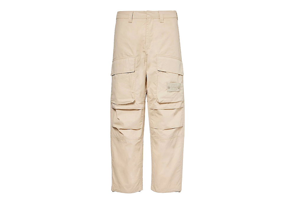 Stone Island Regular Cotton Trousers Beige
