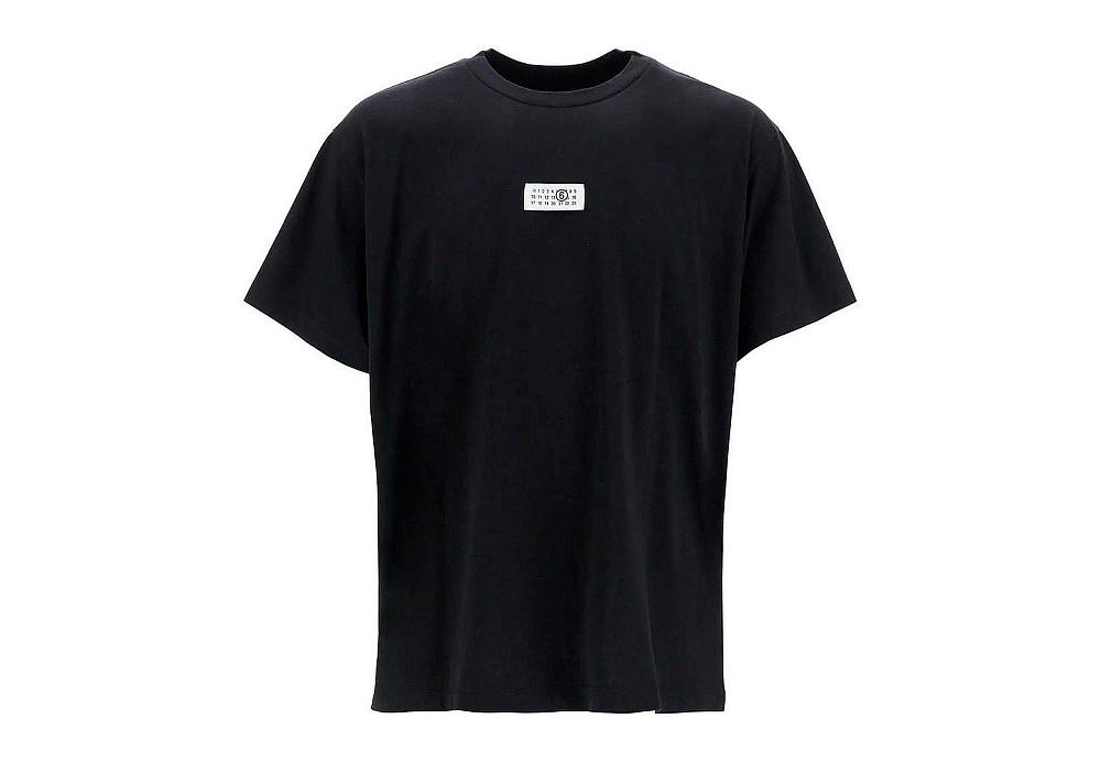 MM6 Maison Margiela Number Logo Label Cotton Short-Sleeve T-Shirt Black