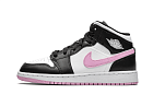 Nike Air Jordan 1 Mid White Black Light Arctic Pink (GS)