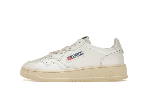 Autry Medalist Leather Low White (W)